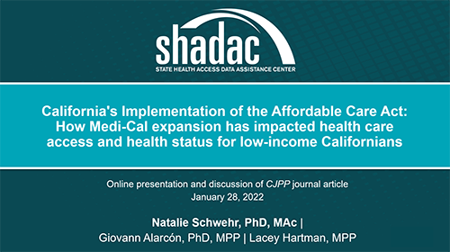 California's Implementation Of The Affordable Care Act: How Medi-Cal ...